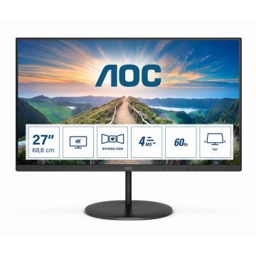 Buy 27in AOC V4 U27V4EA 4K Ultra HD LED Monitor 3840 X 2160 Pixels Black 1